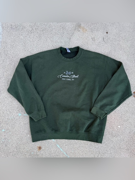 Taylor Swift Tops - Taylor Swift Cornelia Street Forest Green Embroidered Sweatshirt Size Large